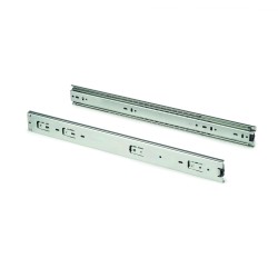 Jeu de coulisses a billes pour tiroir de grande charge a sortie totale hauteur 51mm, 400, Zingué, Acier, 4 un. 