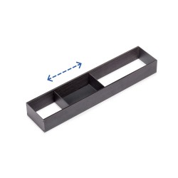 Organisateur Orderbox pour tiroir, 100x470 nn, Gris anthracite, Acier et Bois 