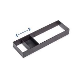 Organisateur Orderbox pour tiroir, 150x470 mm, Gris anthracite, Acier et Bois 