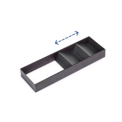 Organisateur incliné Orderbox pour tiroir, 150x470 mm, Gris anthracite, Acier et Bois 