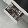 Porte-couteaux Orderbox pour tiroir, 150x470 mm, Gris anthracite, Acier et Bois 