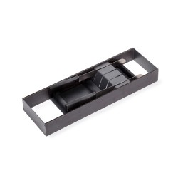 Porte-couteaux Orderbox pour tiroir, 150x470 mm, Gris anthracite, Acier et Bois 