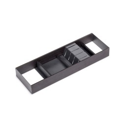 Porte-couteaux Orderbox pour tiroir, 150x470 mm, Gris anthracite, Acier et Bois 