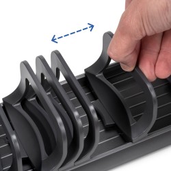 Support de plaque Orderbox pour tiroir, 120x470 mm, Gris anthracite, Aluminium et Plastique 