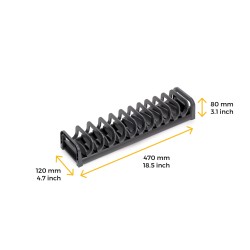 Support de plaque Orderbox pour tiroir, 120x470 mm, Gris anthracite, Aluminium et Plastique 