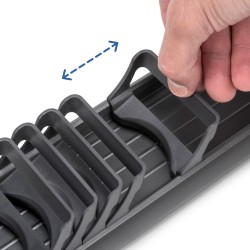 Porte-assiettes Orderbox pour tiroir, 90x470 mm, Gris anthracite, Aluminium et Plastique 