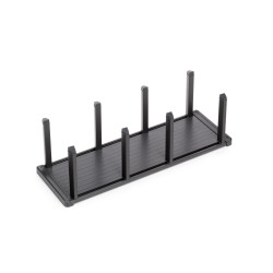 Porte-assiettes Orderbox vertical pour tiroir, 159x468 mm, Gris anthracite, Aluminium et Plastique 