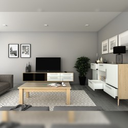 Tiroir extérieur Concept 30 kg hauteur 105 mm, 500, Peint en blanc, Acier, 1 ut. 