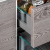 Tiroir extérieur Vertex 40 kg hauteur 93 mm avec côtés en verre, 450, Gris anthracite, Acier et Aluminium et Verre, 1 kit 