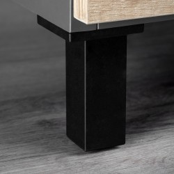 Pied pour meubles, coin, réglable 100 - 110 mm, Plastique, Noir, 4 u. 