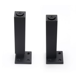 Pied pour meubles, coin, réglable 100 - 110 mm, Plastique, Noir, 4 u. 