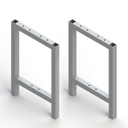 Pieds latéraux pour banc de vestiaire, aluminium, anodisé mat, 2 un. 