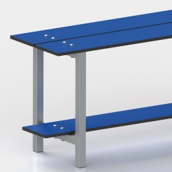 Pieds latéraux pour banc de vestiaire, aluminium, anodisé mat, 3 un. 