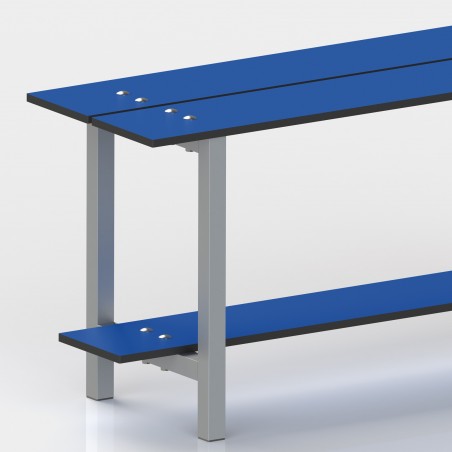 Pieds latéraux pour banc de vestiaire, aluminium, anodisé mat, 3 un. 