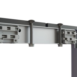 Pieds latéraux pour banc de vestiaire, aluminium, anodisé mat, 3 un. 