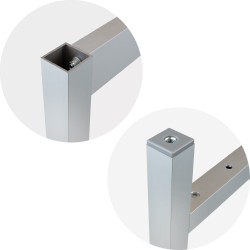 Pieds latéraux pour banc de vestiaire, aluminium, anodisé mat, 3 un. 