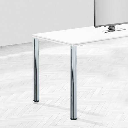 Pieds pour table D. 60 mm en acier, Ø 60, Peint en aluminium, Acier, 1 lt 