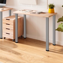 Pieds pour table D. 60 mm en acier, Ø 60, Peint en aluminium, Acier, 1 lt 