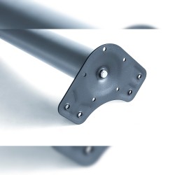 Pieds pour table D. 60 mm en acier, Ø 60, Peint en aluminium, Acier, 1 lt 
