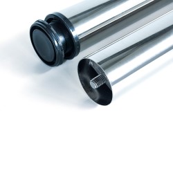 Pieds pour table D. 60 mm en acier, Ø 60, Chromé, Acier, 1 lt 