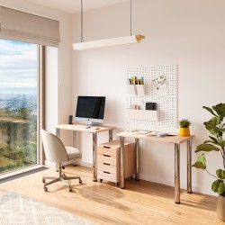 Pieds pour table D. 60 mm en acier, Ø 60, Chromé, Acier, 1 lt 