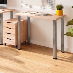 Pieds pour table D. 60 mm en acier, Ø 60, Nickel satiné, Acier, 1 lt 