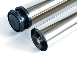 Pieds pour table D. 60 mm en acier, Ø 60, Nickel satiné, Acier, 1 lt 