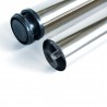 Pieds pour table D. 60 mm en acier, Ø 60, Nickel satiné, Acier, 1 lt 