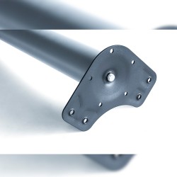 Pieds pour table D. 60 mm en acier, Ø 60, Nickel satiné, Acier, 1 lt 