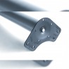 Pieds pour table D. 60 mm en acier, Ø 60, Nickel satiné, Acier, 1 lt 