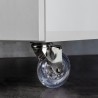 Roulettes Slip transparentes avec plétine de montage, Ø 75, Acier et Plastique, 1 ut. 