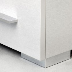 Pied pour meubles Alumix 8, hauteur 12 mm, Peint en aluminium, Plastique, 20 ut. 