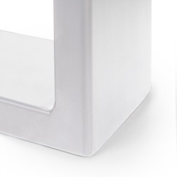 Pieds rectangulaires Square pour table, 600, Peint en blanc, Acier, 2 u 