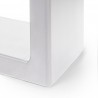 Pieds rectangulaires Square pour table, 600, Peint en blanc, Acier, 2 u 