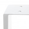 Pieds rectangulaires Square pour table, 600, Peint en blanc, Acier, 2 u 