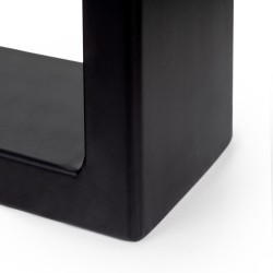 Pieds rectangulaires Square pour table, 600, Peint en noir, Acier, 2 u 