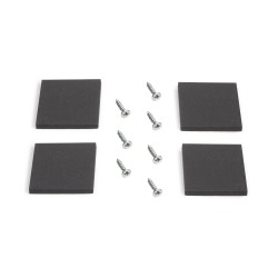 Pieds rectangulaires Square pour table, 800, Peint en blanc, Acier, 2 u 