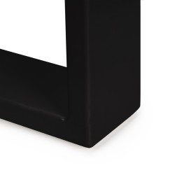 Pieds rectangulaires Square pour table, 800, Peint en noir, Acier, 2 u 