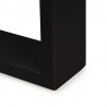 Pieds rectangulaires Square pour table, 800, Peint en noir, Acier, 2 u 