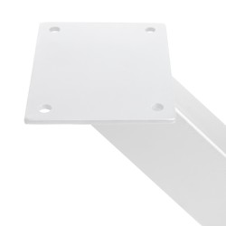 Pieds Cross pour table, 695, Peint en blanc, Acier, 2 u 