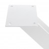 Pieds Cross pour table, 695, Peint en blanc, Acier, 2 u 