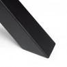 Pieds Cross pour table, 695, Peint en noir, Acier, 2 u 
