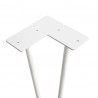 Pieds Hairpin de 2 barres par table, 400, Peint en blanc, Acier, 4 u 