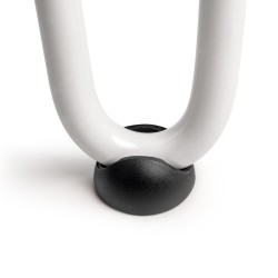 Pieds Hairpin de 2 barres par table, 400, Peint en blanc, Acier, 4 u 