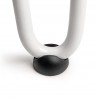 Pieds Hairpin de 2 barres par table, 400, Peint en blanc, Acier, 4 u 