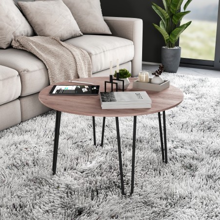 Pieds Hairpin de 2 barres par table, 400, Peint en noir, Acier, 4 u 