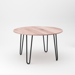 Pieds Hairpin de 2 barres par table, 400, Peint en noir, Acier, 4 u 