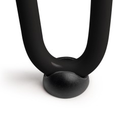 Pieds Hairpin de 2 barres par table, 400, Peint en noir, Acier, 4 u 