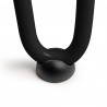Pieds Hairpin de 2 barres par table, 400, Peint en noir, Acier, 4 u 