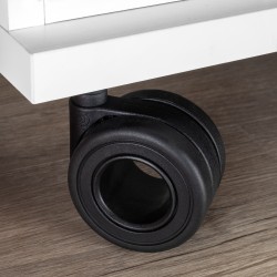 Kit roulettes Hole avec plétine de montage, Ø 65, Peint en noir, Acier et Plastique, 1 ut. 